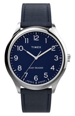 Timex Easy Reader Leather Strap Watch