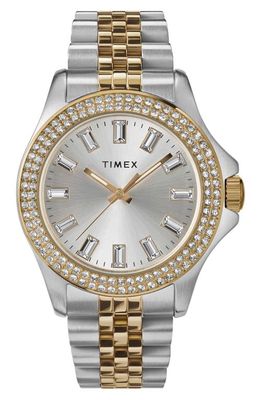 Timex Kaia Crystal Two-Tone Bracelet Strap Watch