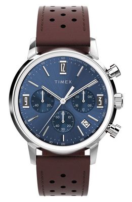 Timex Marlin Chronograph Leather Strap Watch