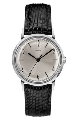 Timex Marlin Leather Strap Watch
