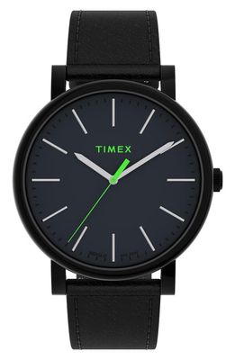 Timex Originals Leather Strap Watch