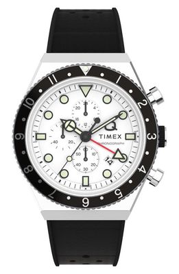 Timex Q Chronograph Leather Strap Watch