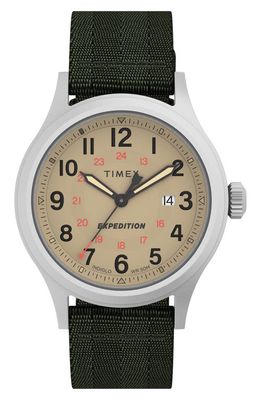 Timex® Expedition North Sierra Recycled Textile Strap Watch, 40mm in Green 