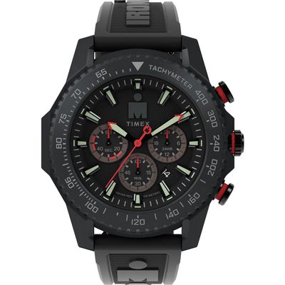 Timex® IRONMAN® Adrenaline PU Strap Chronograph Watch, 48mm in Black 