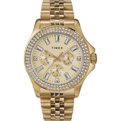 Timex® Kaia Crystal Bracelet Strap Watch, 40mm in Gold-Tone 