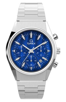 Timex® Q Timex Falcon Eye Bracelet Chronograph Watch, 40mm in Stainless Steel 