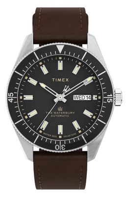 Timex Waterbury Automatic Leather Strap Watch