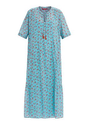 Timor 2-Piece Paisley Cotton Muslin Slip & Maxi Dress