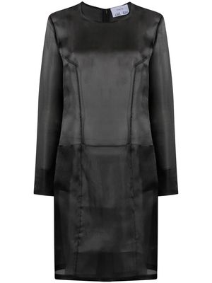 Timothy Han / Edition long-sleeve semi-sheer dress - Black