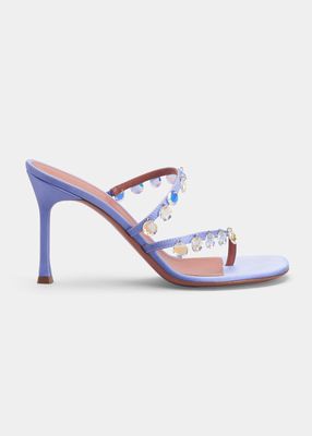 Tina Satin Crystal Charm Sandals