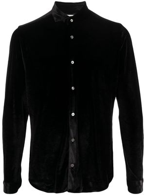 Tintoria Mattei long-sleeve velvet shirt - Black