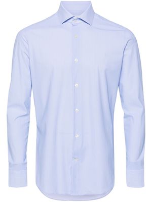 Tintoria Mattei mini-check spread-collar shirt - Blue