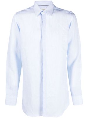 Tintoria Mattei pinstripe-pattern linen shirt - Blue