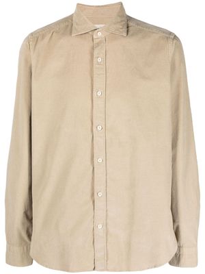 Tintoria Mattei spread-collar cotton-blend shirt - Neutrals