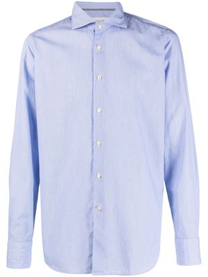 Tintoria Mattei spread-collar cotton shirt - Blue