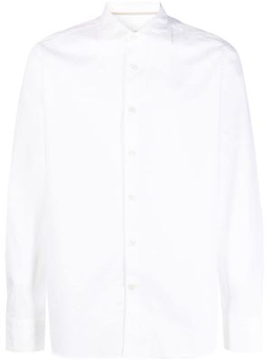 Tintoria Mattei spread-collar long-sleeve shirt - White