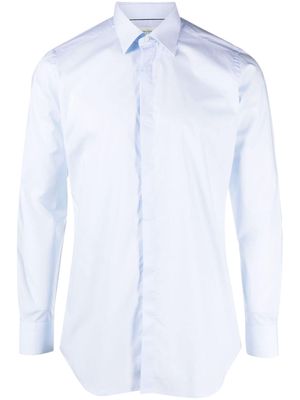 Tintoria Mattei stretch-cotton long-sleeved shirt - Blue