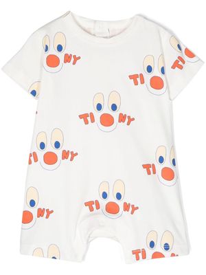 Tiny Cottons clown-print rompers - White