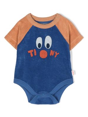 Tiny Cottons clown-print terry body - Blue