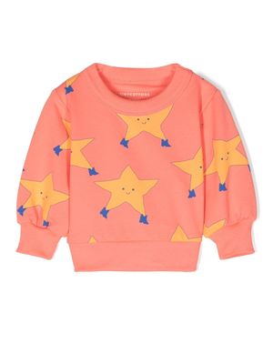 Tiny Cottons Dancing Stars-print sweatshirt - Orange