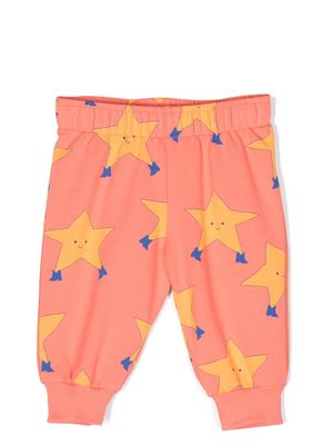 Tiny Cottons Dancing Stars-print track pants - Orange