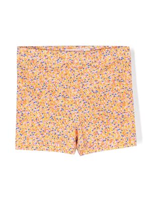 Tiny Cottons floral-print mini shorts - Orange