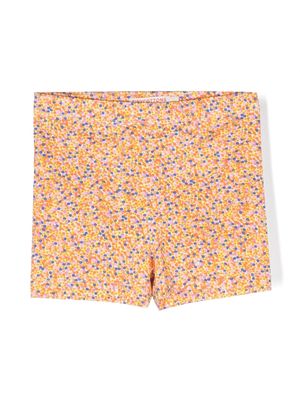 Tiny Cottons floral-print stretch shorts - Orange