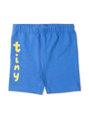 Tiny Cottons logo-print shorts - Blue