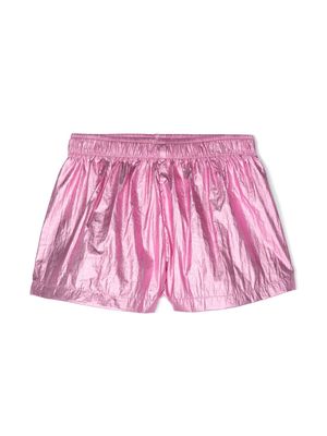 Tiny Cottons metallic-finish shorts - Pink