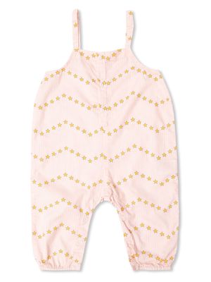 Tiny Cottons star-print cotton romper - Pink