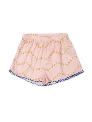 Tiny Cottons star-print cotton shorts - Pink