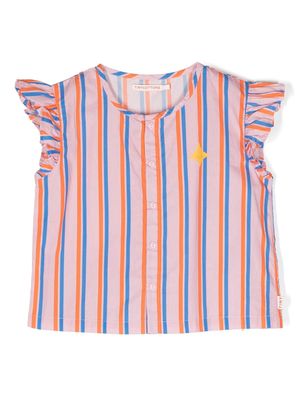 Tiny Cottons star-print striped cotton shirt - Pink