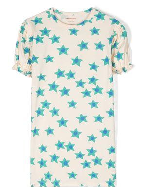 Tiny Cottons Starflowers jersey dress - Neutrals