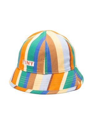 Tiny Cottons striped cotton sun hat - Orange