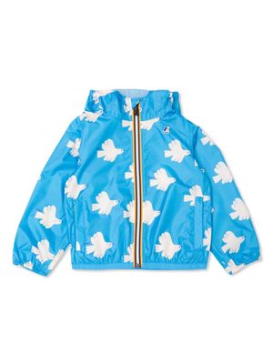 Tiny Cottons x K-Way Claude Peace-print jacket - Blue