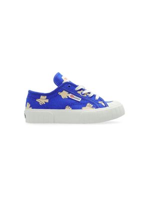 Tiny Cottons x Superga Doves-print cotton sneakers - Blue