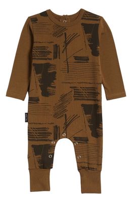 TINY TRIBE Abstract Print Romper in Deep Olive