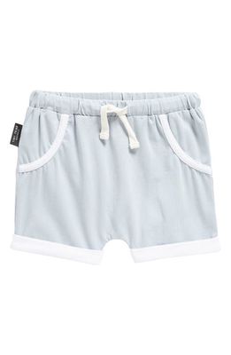 TINY TRIBE Contrast Trim Stretch Cotton Shorts in Electric Blue