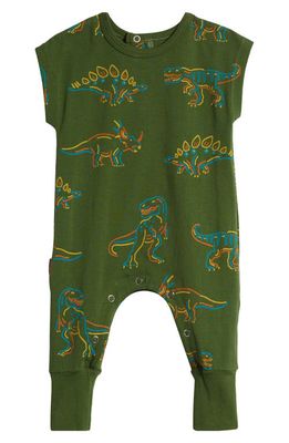 TINY TRIBE Dinosaur Romper in Moss Green