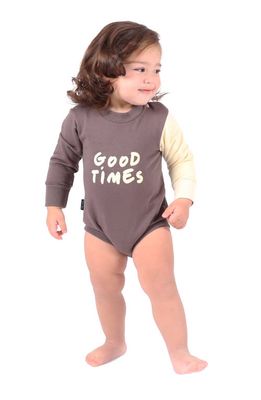 TINY TRIBE Good Times Romper in Iron