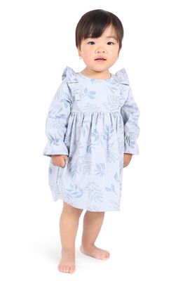 TINY TRIBE Kids' Arcadia Ruffle Long Sleeve Cotton Knit Dress in Powder Blue