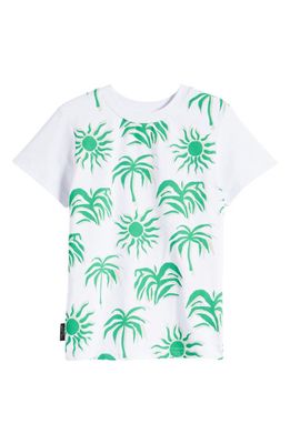 TINY TRIBE Kids' Beachside Stretch Cotton T-Shirt in White