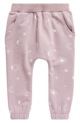 TINY TRIBE Kids' Celestial Cotton Blend Joggers in Violet