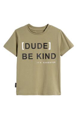 TINY TRIBE Kids' Dude Graphic T-Shirt in Moss