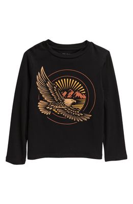 TINY TRIBE Kids' Eagle Jersey Graphic T-Shirt in Black