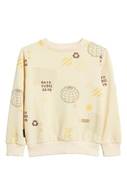 TINY TRIBE Kids' Future Ready Print Sweatshirt in Butter