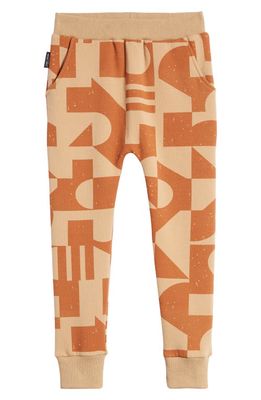 TINY TRIBE Kids' Geo Print Sweatpants in Oak