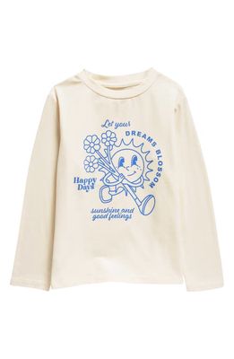 TINY TRIBE Kids' Happy Days Stretch Cotton Graphic T-Shirt in Cream