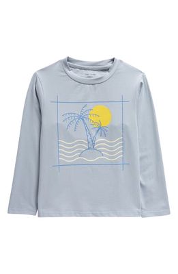 TINY TRIBE Kids' Island Long Sleeve Graphic T-Shirt in Stone Blue