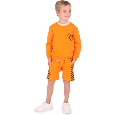 TINY TRIBE Kids' Livin' Cotton Graphic Sweatshirt in Burnt Orange 